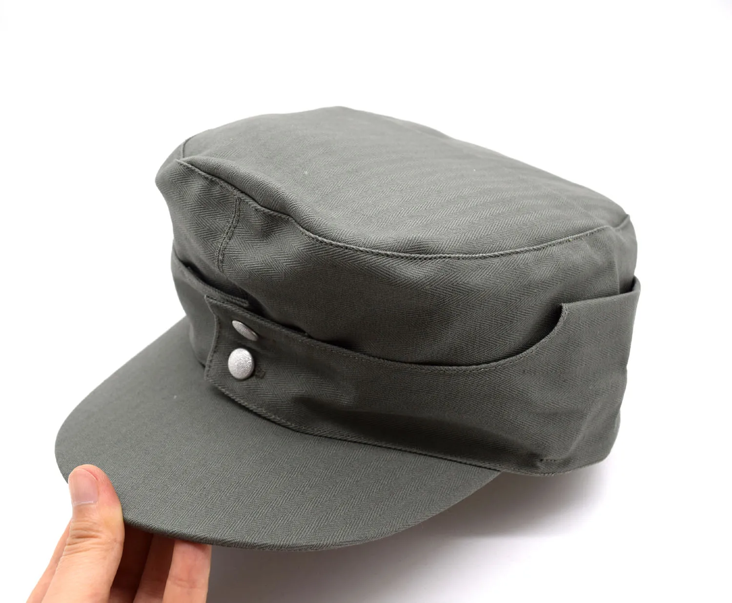 

Reproduction German HBT Twill M43 Field Summer Soldier Cap hat Grey　