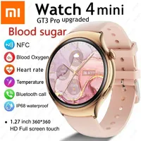 Xiaomi 2024 New Watch For GT4 Mini Smart Watch Women AMOLED NFC GPS Heart Rate Clock BT Call IP68 Waterproof Lady Smartwatch+Box