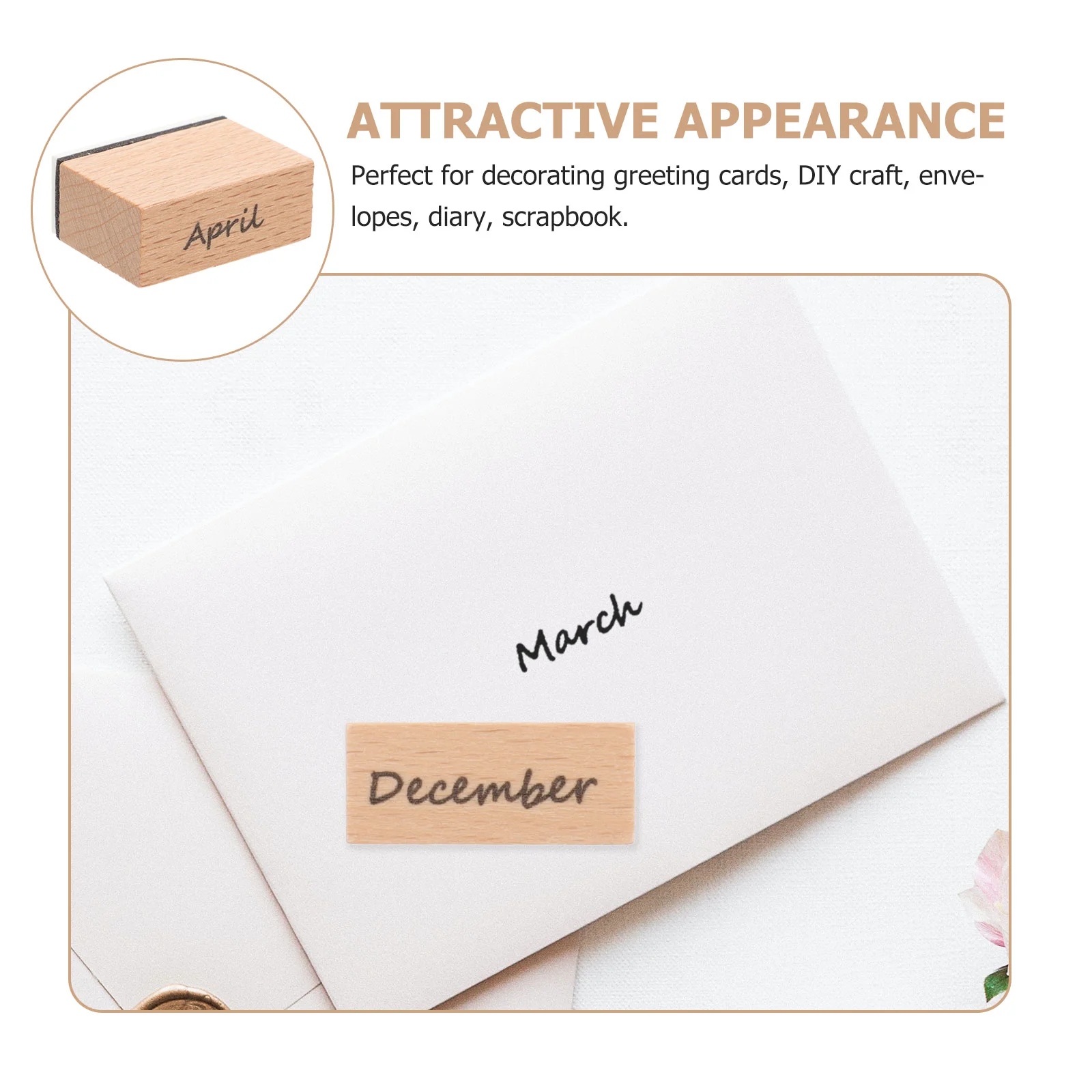 Wooden Stamp Set Large Custom Diary Planner Stamps Month Decorative Letter Rewards Postage Date Personalized Ink