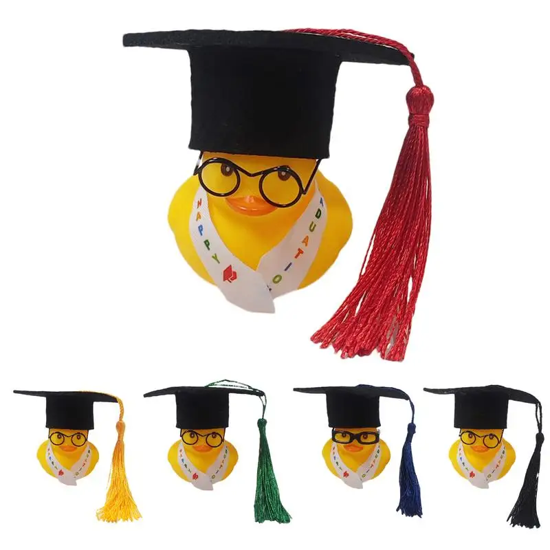 Graduation Ducks 2024 Graduation Duck Car Ornament Graduation Ducks Mini With Graduation Hat For School Prize Holiday Decor