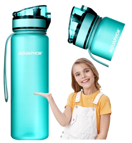 Waterfilterfles Aquaphor 0,5L mint + 1 filter