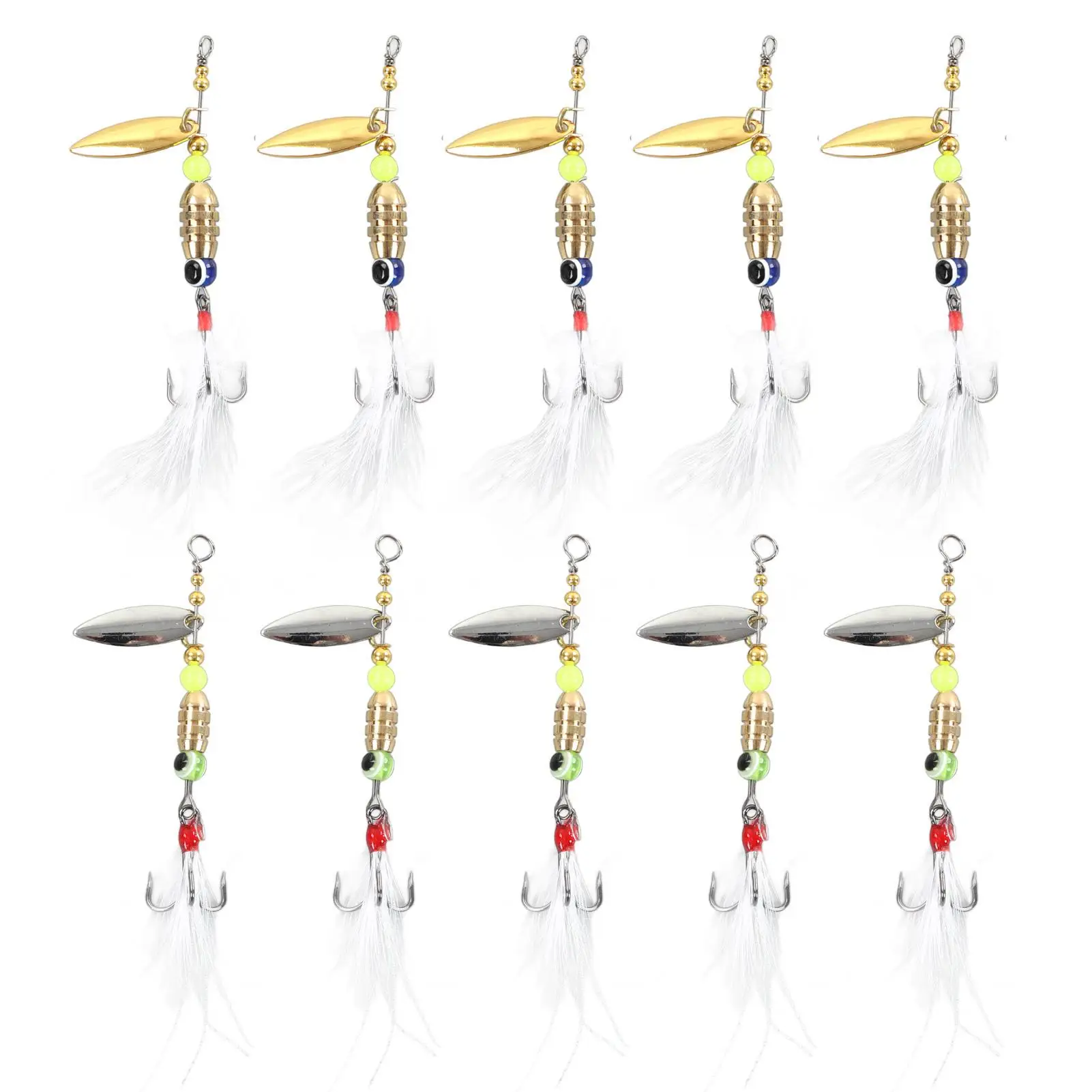 Vibrant Sequin Fishing Lure Kit - Rotating for bass Gear Set for Ultimate Catch