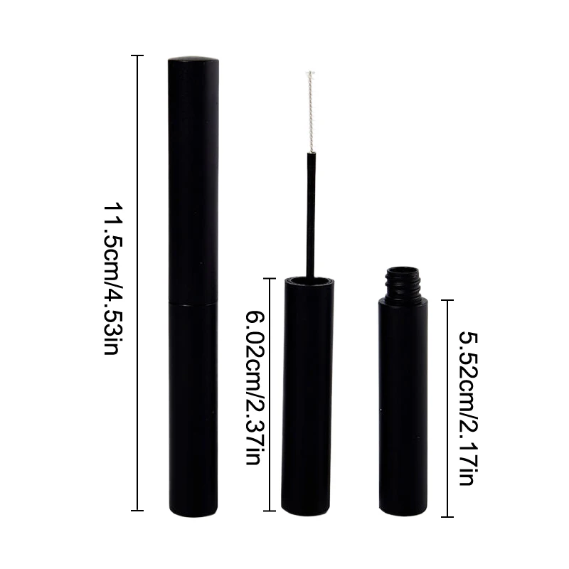 5ML Empty Mascara Tube With Ultra Fine Brush Wand Liquid Eyeliner Mascara Bottle Eyelash Elongation Refillable Containers