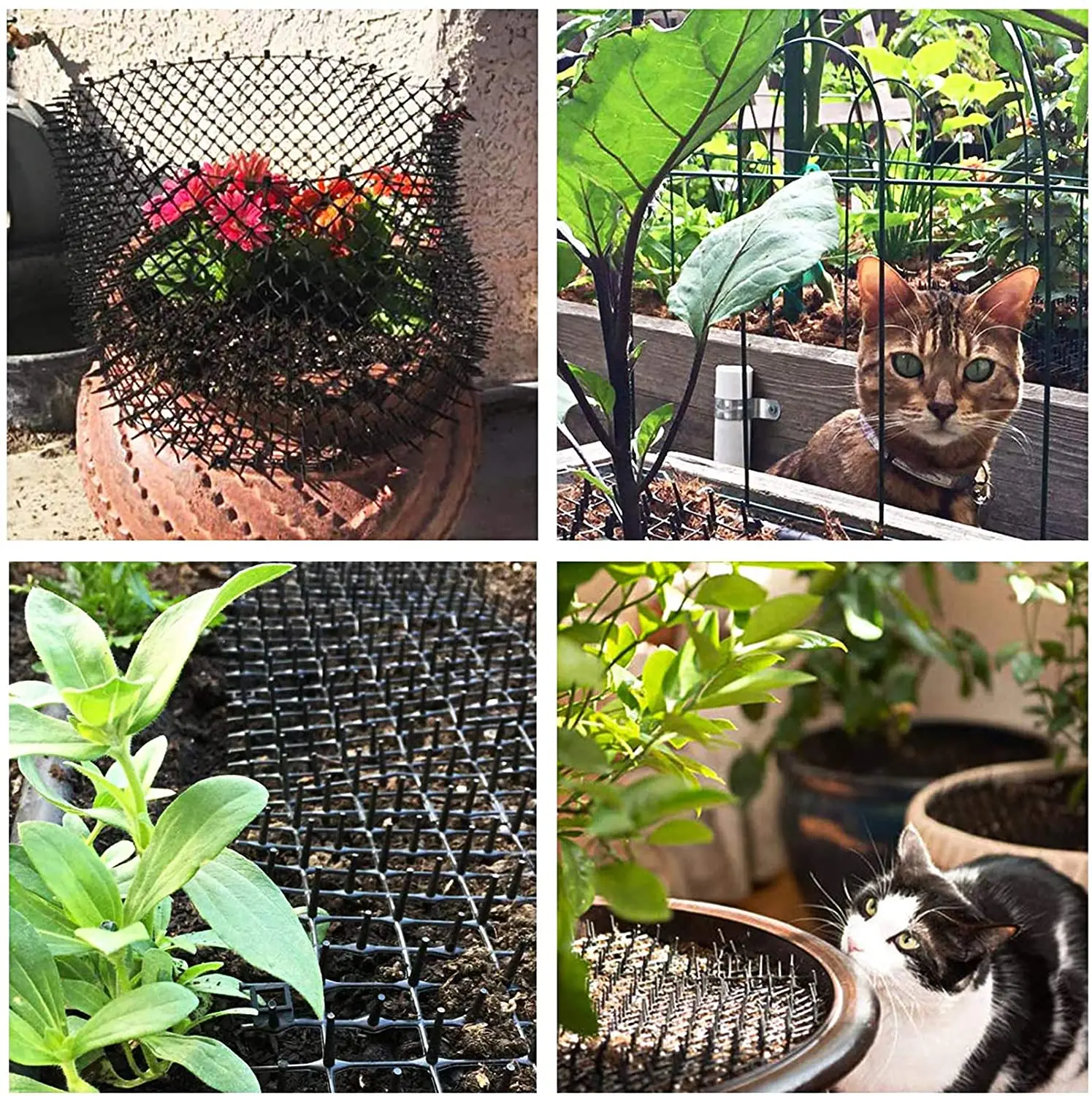 Katzenkotmatte weiß -4 m x 0,28 m, Anti-Katzen-Netzwerk mit Spikes, Garten-Grabstopper – Haustier-Hund-Katzen-Abschreckungsmatte für drinnen und draußen – Detail 15