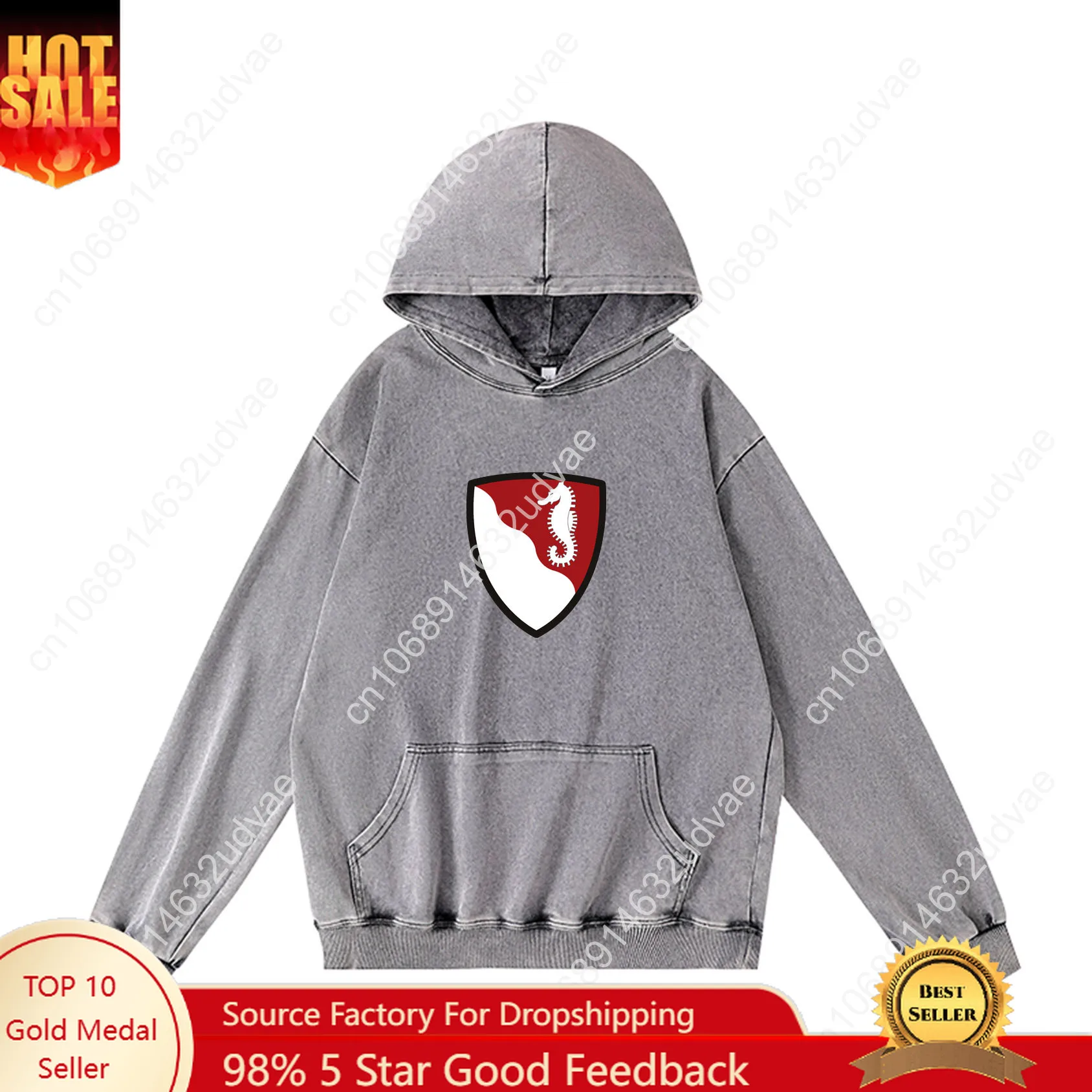 36th Engineer Brigade Hoodies Retro Hooded Sweatshirt Man Woman Teenager Vintage Pullover Sweat Shirt with Customized Tops