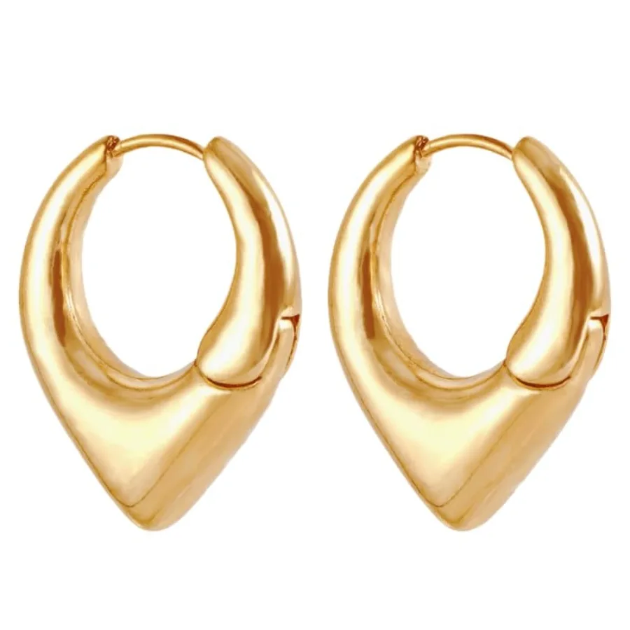 

18K Gold Plated Hoop Earrings for Women, Pearl s 30mm+40mm Set / Heart/Bow Ribbon///Thick Oval/ Designs, Hypoallergenic Multi-S