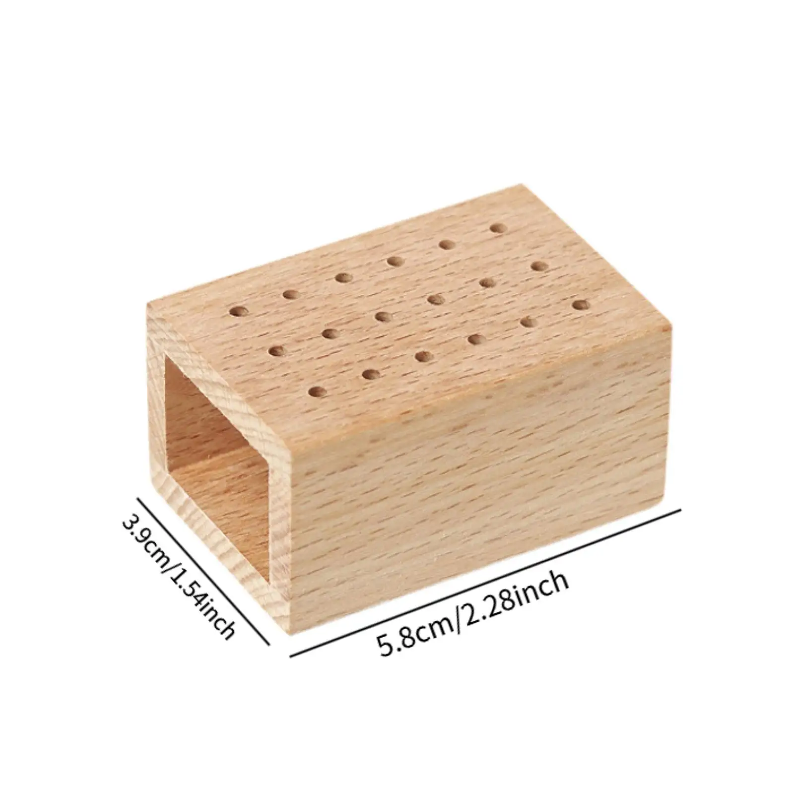 2xWooden Display Storage Box Nail Art Tools Organizer Manicure Tool Nails Drill Holder Grinding Head Storage Stand for Home