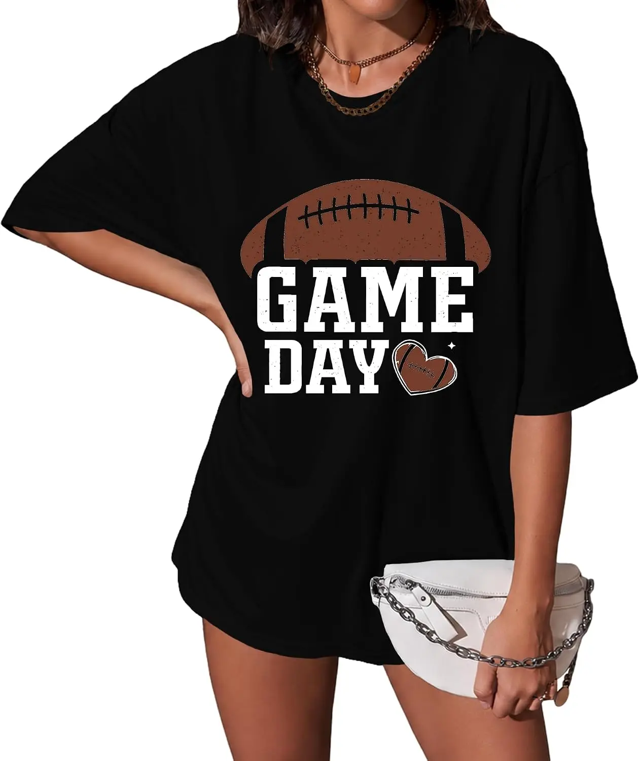 KESIHAN Men's Football Shirt Retro Game Day T-Shirt Vintage Sports Tailgate