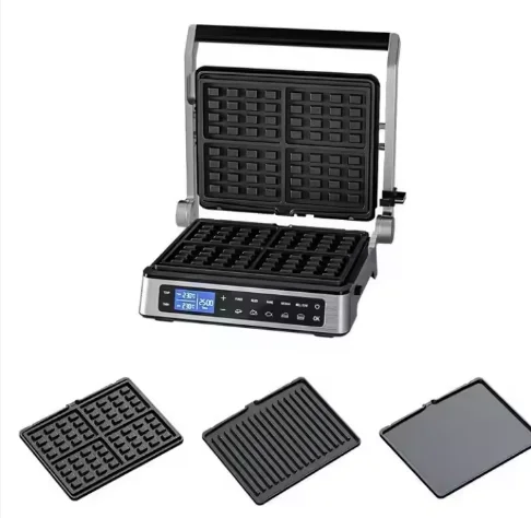 Stainless Steel Indoor Electric Grill Toaster Pan Portable Digital Commercial Panini Press Electric Contact Grill