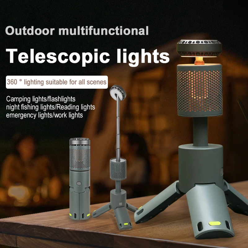 

LED camping waterproof vintage light rechargeable lantern tent hanging ambient light IPX4 waterproof portable camping light