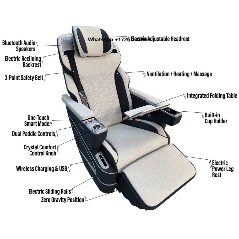 New T0 y0ta Alphard MPV Aircraft Style Nappa Leather Luxury Multifunctional Seat Auto Interior Parts Wholesale