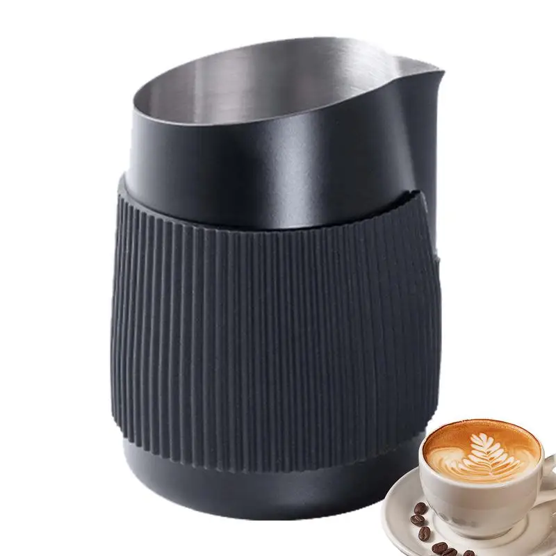 

Milk Frothing Jug 420ml Coffee Frothing Pitcher Stainless Steel Latte Art Coffee Steam Pitchers For Home Outdoor Travel Coffee