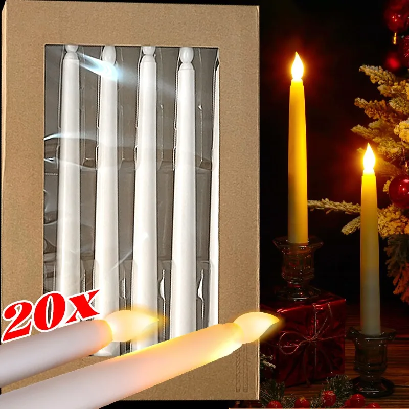 20/1Pcs LED Flameless Electronic Candles Flashing Lamp Battery Powered Diy Birthday Party Wedding Home Table Decoration Candles