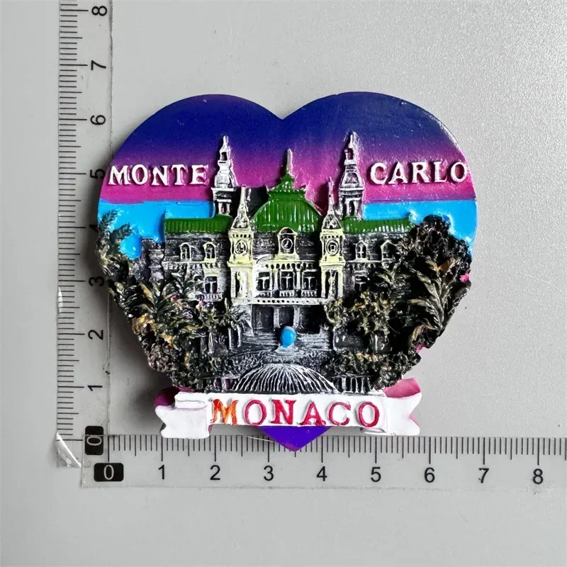 Aimants de réfrigérateur Monaco, souvenir de voyage créatif, cadeau en résine UV, aimants de réfrigé