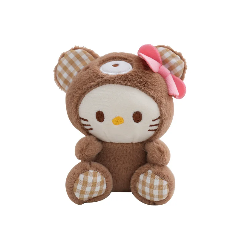 Sanrio Kawaii Plush Keychain Doll Hello Kitty My Melody Kuromi Cinnamoroll Cartoon Animal Stuffed Pendant Backpack Decoration - view 5
