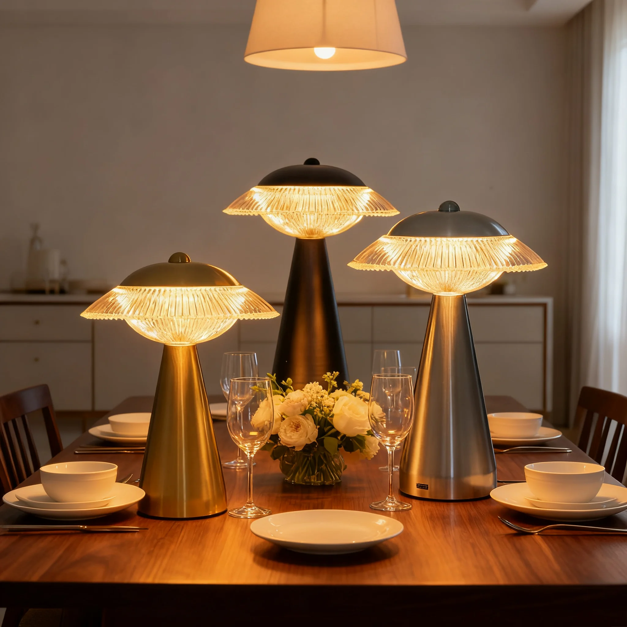 

Elegant Table Lamp Beside Reading Lamp Metal Acrylic Desk Lamp Bedroom Rechargeable Desk Light