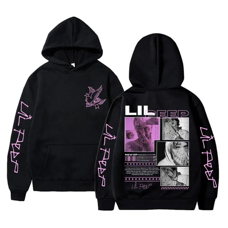 Hot Sale New Lil Peep Hell Boy Crybaby Hip Hop Rap Graphic Hoodie Men Women Vintage Oversized Sweatshirt Male Fashion Streetwear