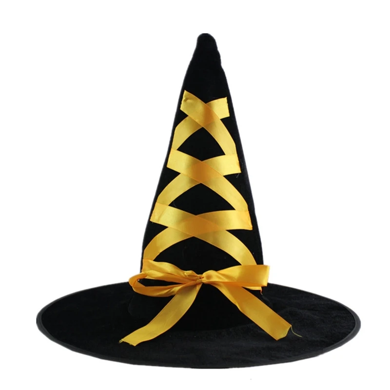 Adult Kids Children Halloween Witch Hats Masquerade Wizard Hat Cosplay Costume Halloween Party Fancy Dress Decor