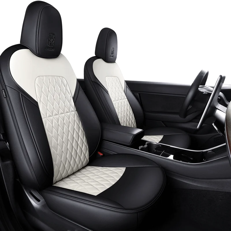 For Tesla Model Y Custom Fit Car Seat Kits Cover Accessories for Model 3 360 Degree Full Covered High Quality Leather Cushion