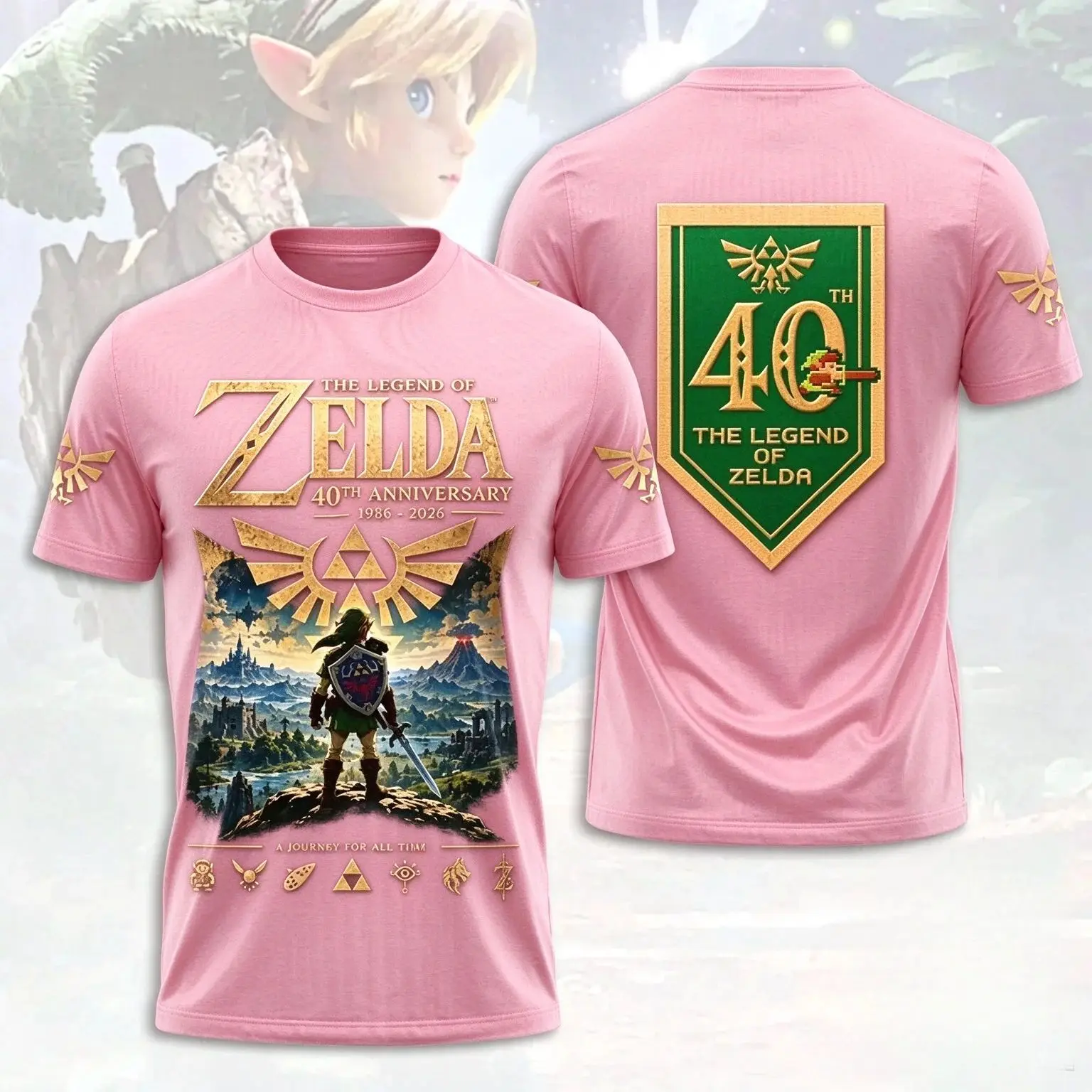 Zelda 40th Anniversary T Shirt 2026 The Legend of Zelda Game Fans Cosplay Quick-dry Breathable Outdoor Sports Men Women Jersey view 4