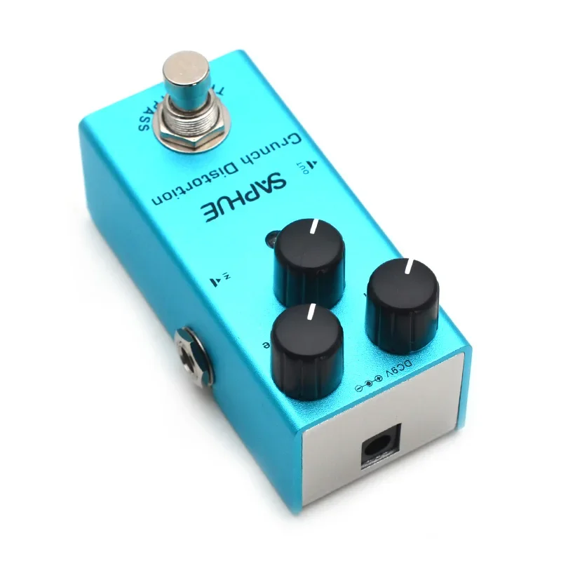 SAPHUE Electric Guitar Crunch Distortion Pedal Gain/Volume/Tone Knob High/Low Frequency Mini Single Type DC 9V True Bypass