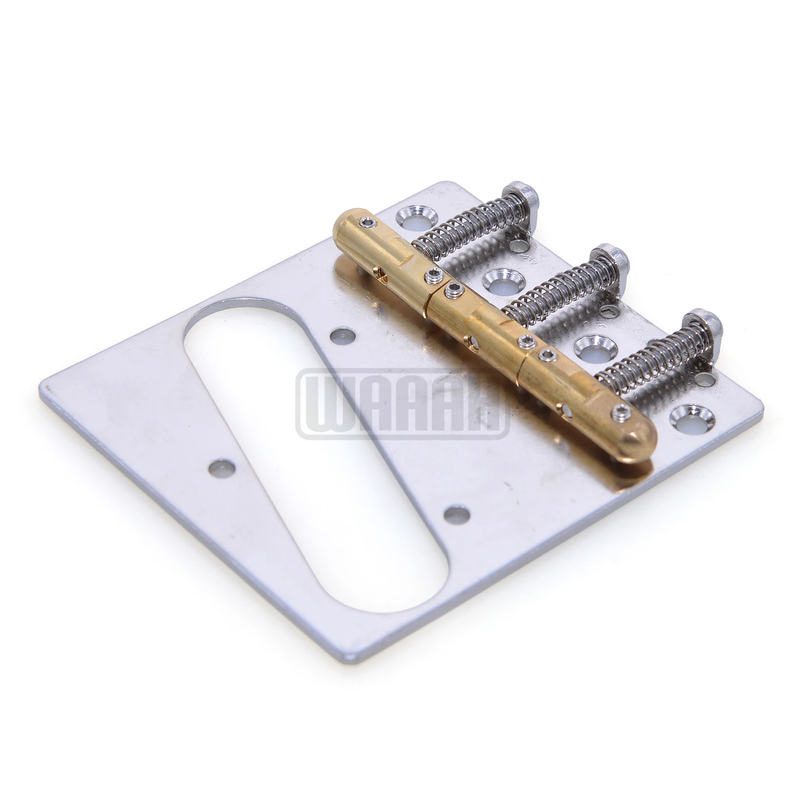 WAAH Electric Guitar Bridge Open Bridge with A Set Compensated Brass Bullet Saddles for Electric Guitar Bridge Replacement