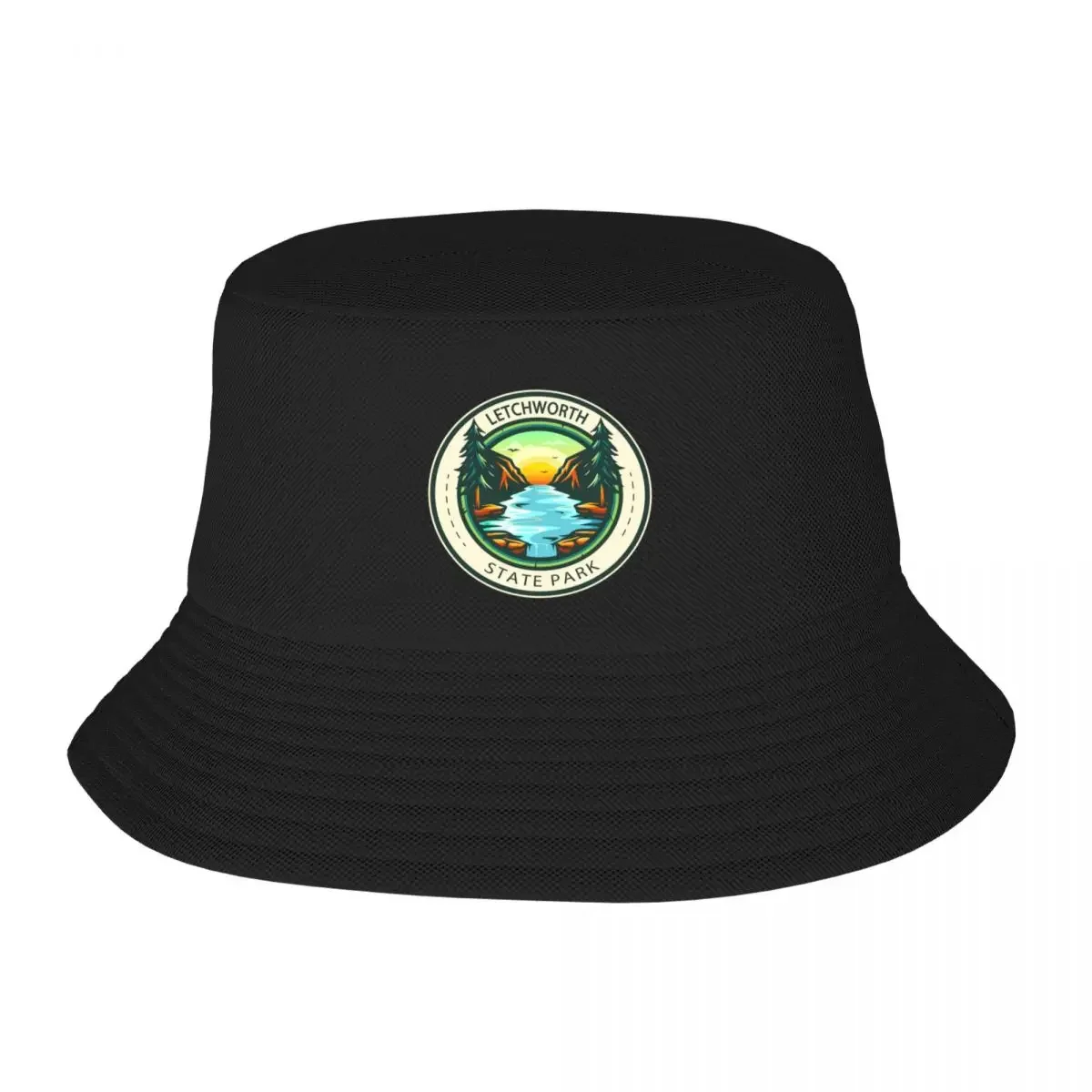 

Letchworth State Park New York Badge Bucket Hat Vintage Hat Man Sun Hats For Women Men's