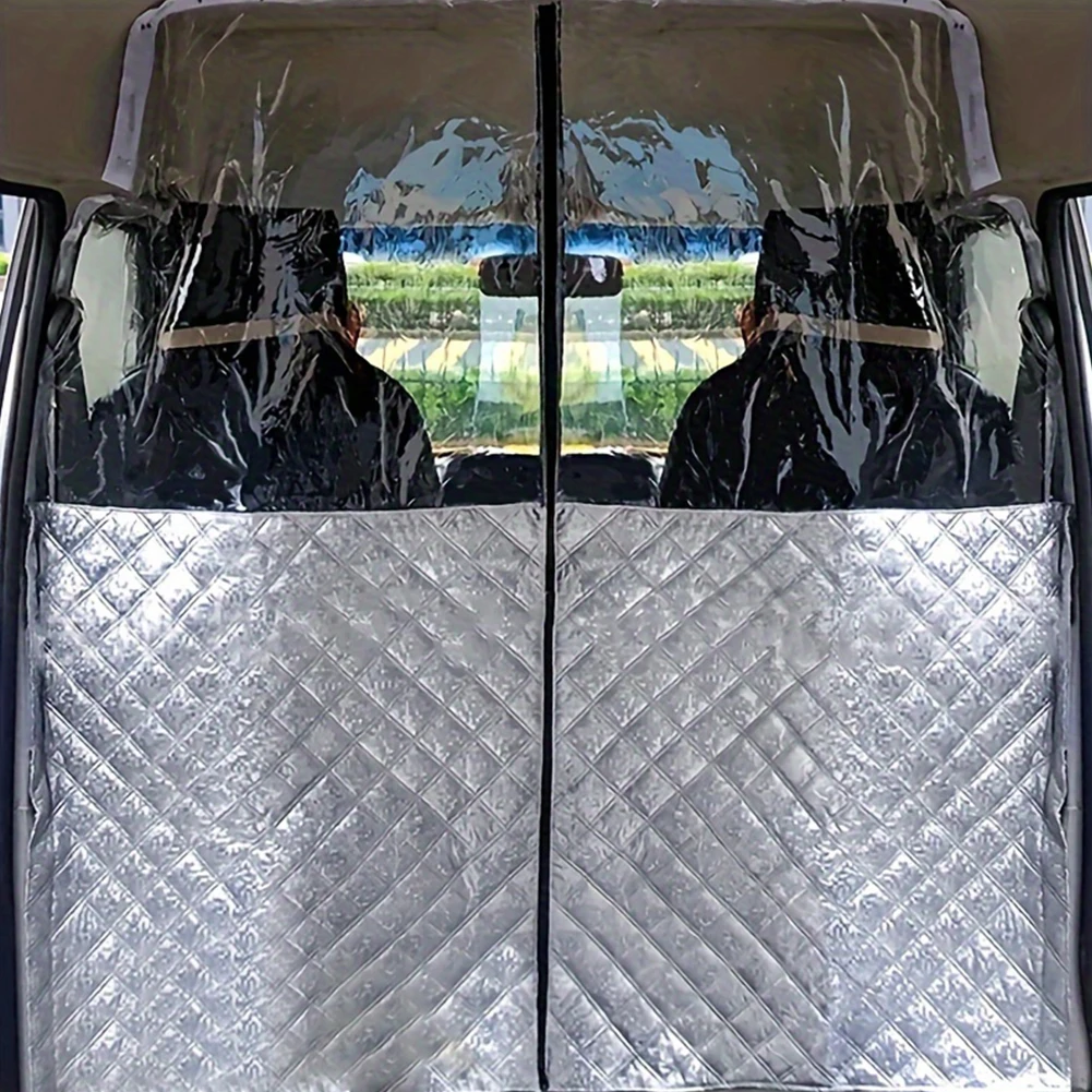 

Car Divider Heat Insulation Curtain with Zipper Air-Conditioning Sunshade Car Divider Privacy Curtain for Ford