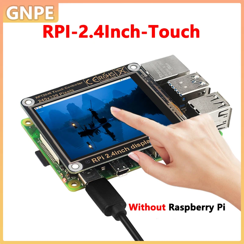 2.4 Inch Raspberry Pi Touch Sreen IPS LCD Display  Onboard Speaker Audio Buzzer (Audio Not For Pi5 But work with Zero/3B/4B)