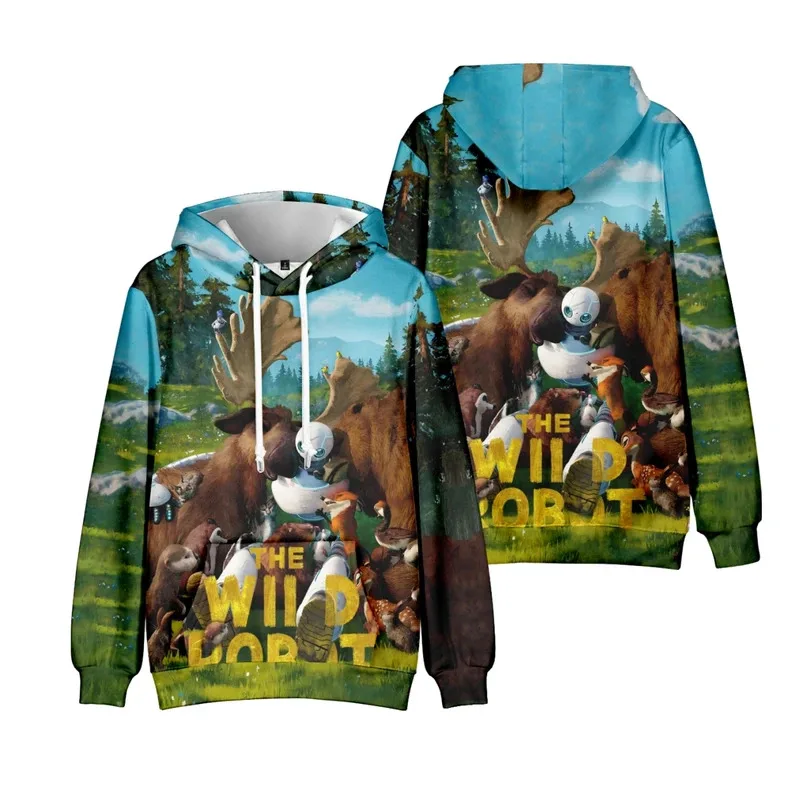 

Классические популярные толстовки с 3D принтом «Дикий робот», толстовки для мужчин и женщин, толстовка с длинными рукавами для взрослых и детей, повседневные пуловеры