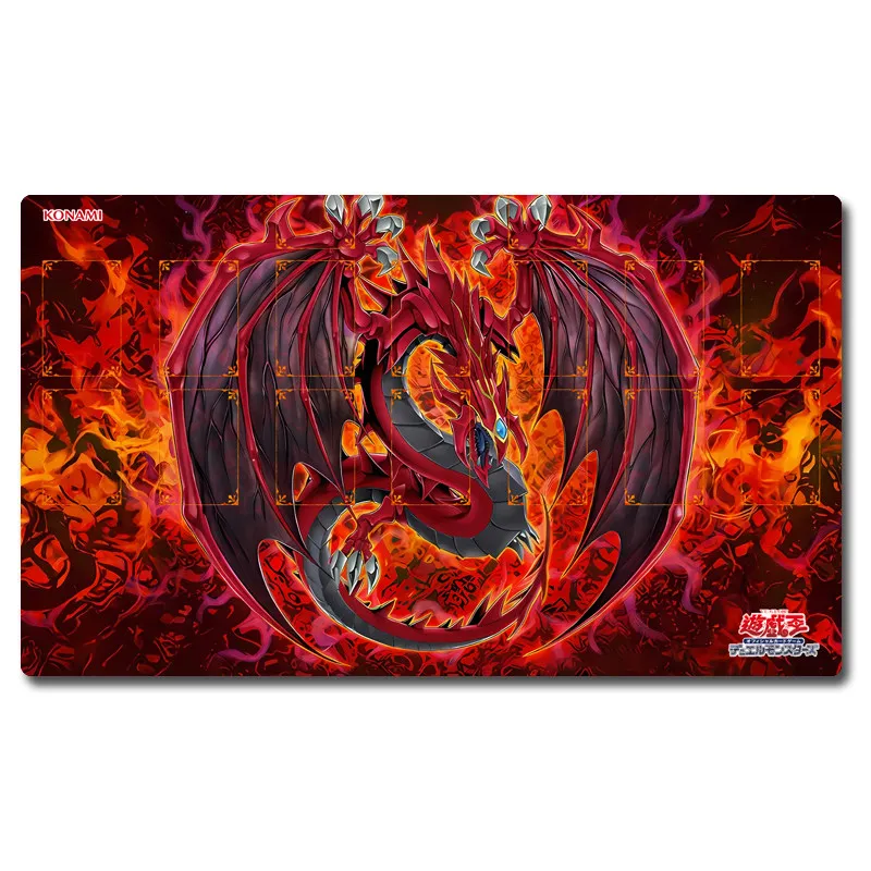 Yugioh Uria, Lord of Searing Flames Play Mat Yu-Gi-Oh! TCG OCG Trading Card Games Mat Duel Plate Rubber Card Mat Mouse Pad