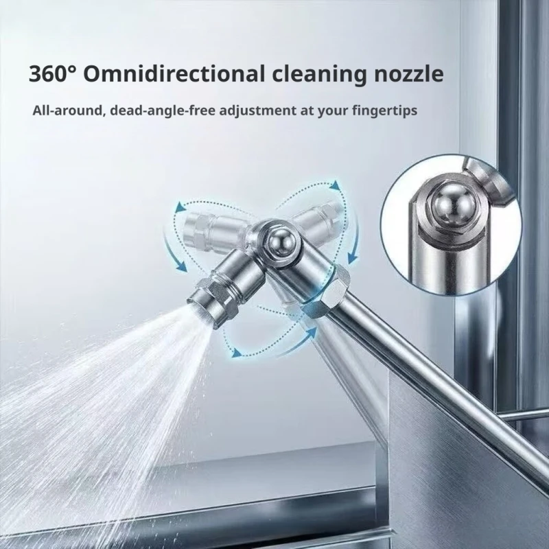 Air Conditioner Cleaning Wand for Pressure Washer with 25 Degree Fan Nozzle and 1/4 Fitting for Condenser Care D7YA