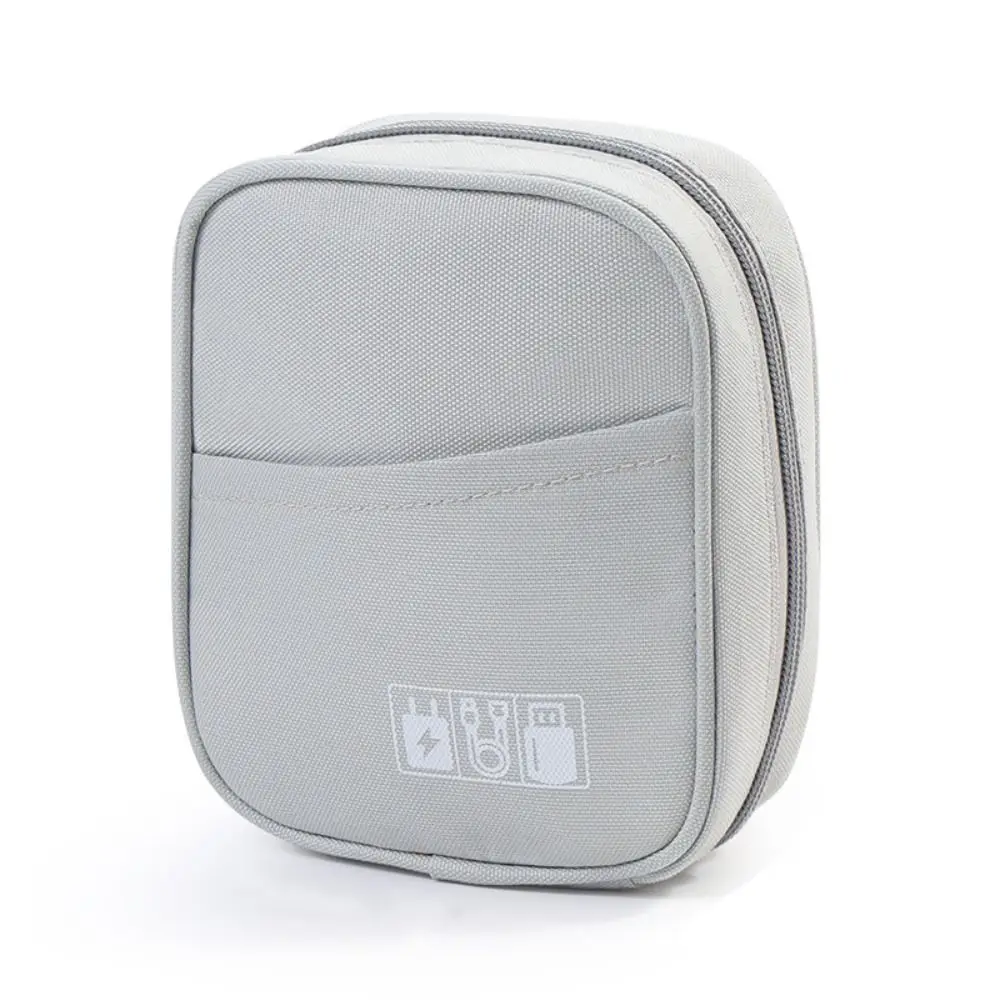 

Oxford Travel Cable Bag Multi-layer Solid Color Digital Storage Pouch Shockproof Electronic Accessory Storage Bag