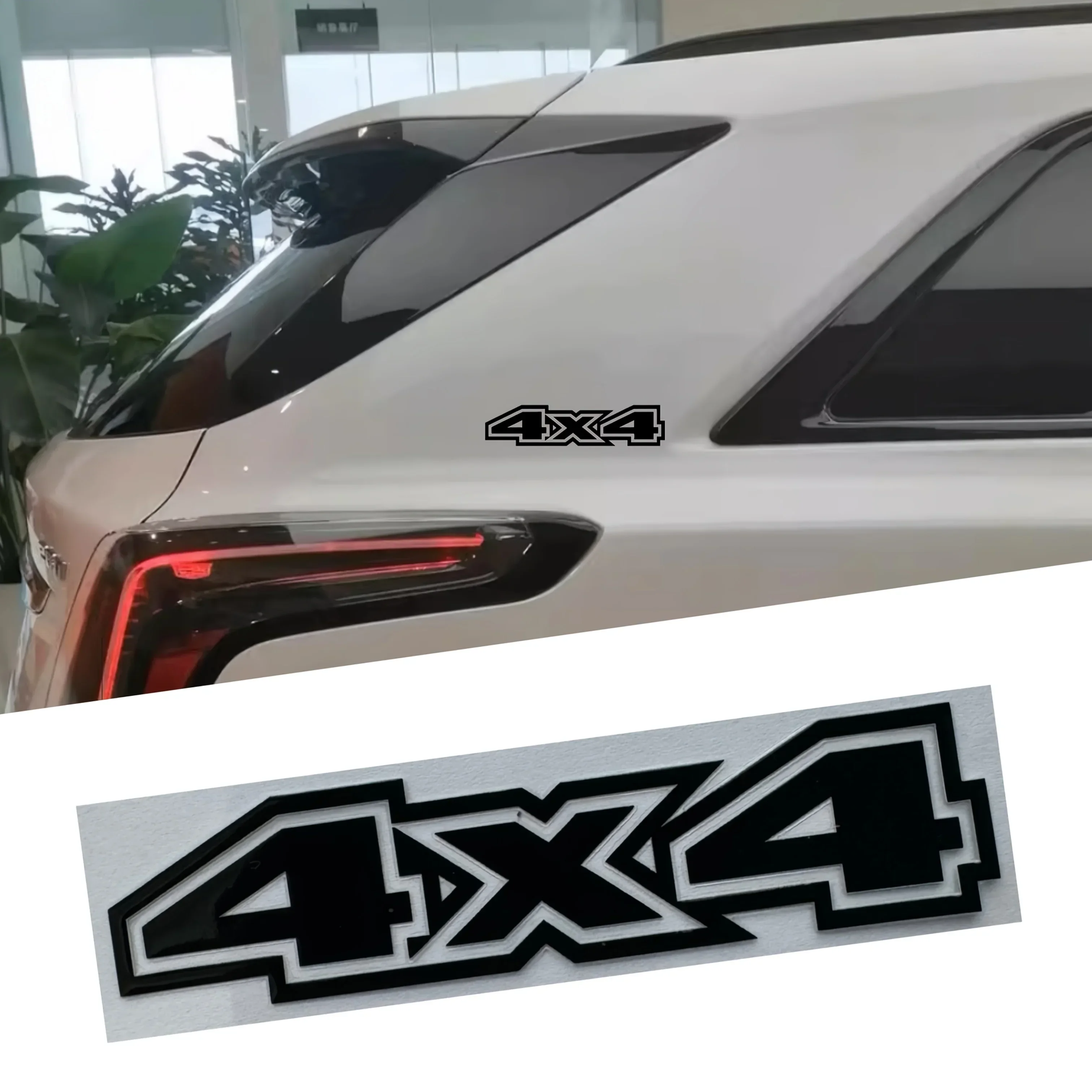 2 PÇS/SET "4X4" Adesivo Off-Road para Motocicleta de Carro, Decalque de Logotipo Bold, Acessório de Personalização Exterior de Auto Moto