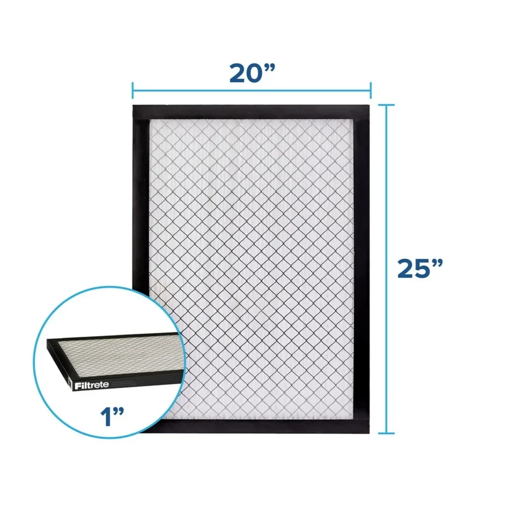 20x25x1 HVAC Air Filter MPR 2500 MERV 14 Pleated Electrostatic Premium Allergen Removal 90 Days Replacement