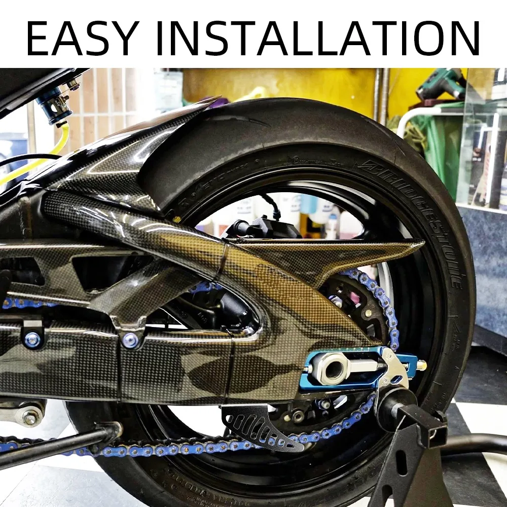 Motorcycle Shark Fin Raw Alloy Aluminium Chain Racing Chain Toe Guard For ACU Race Bike - view 3