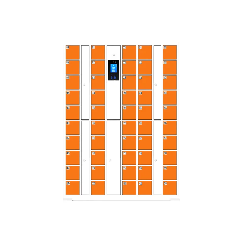 Smart Steel Locker Cabinet 50-Door Electronic Lock Facial Recognition For Clubs Amusement Parks Cinemas-Customizable