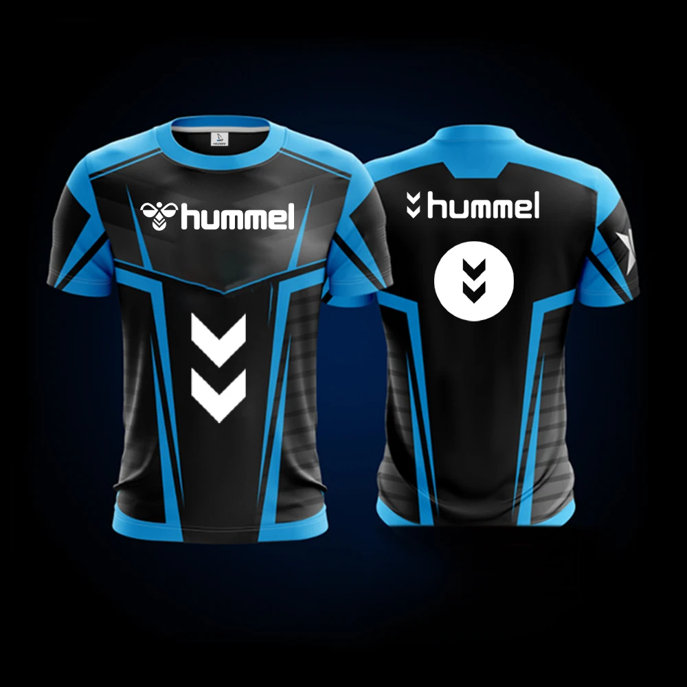 

2024 New Popular Humml 3D Printed Men's T-shirt Running Fitness Badminton Motorcycle Clothing Outdoor Leisure Round Neck Top