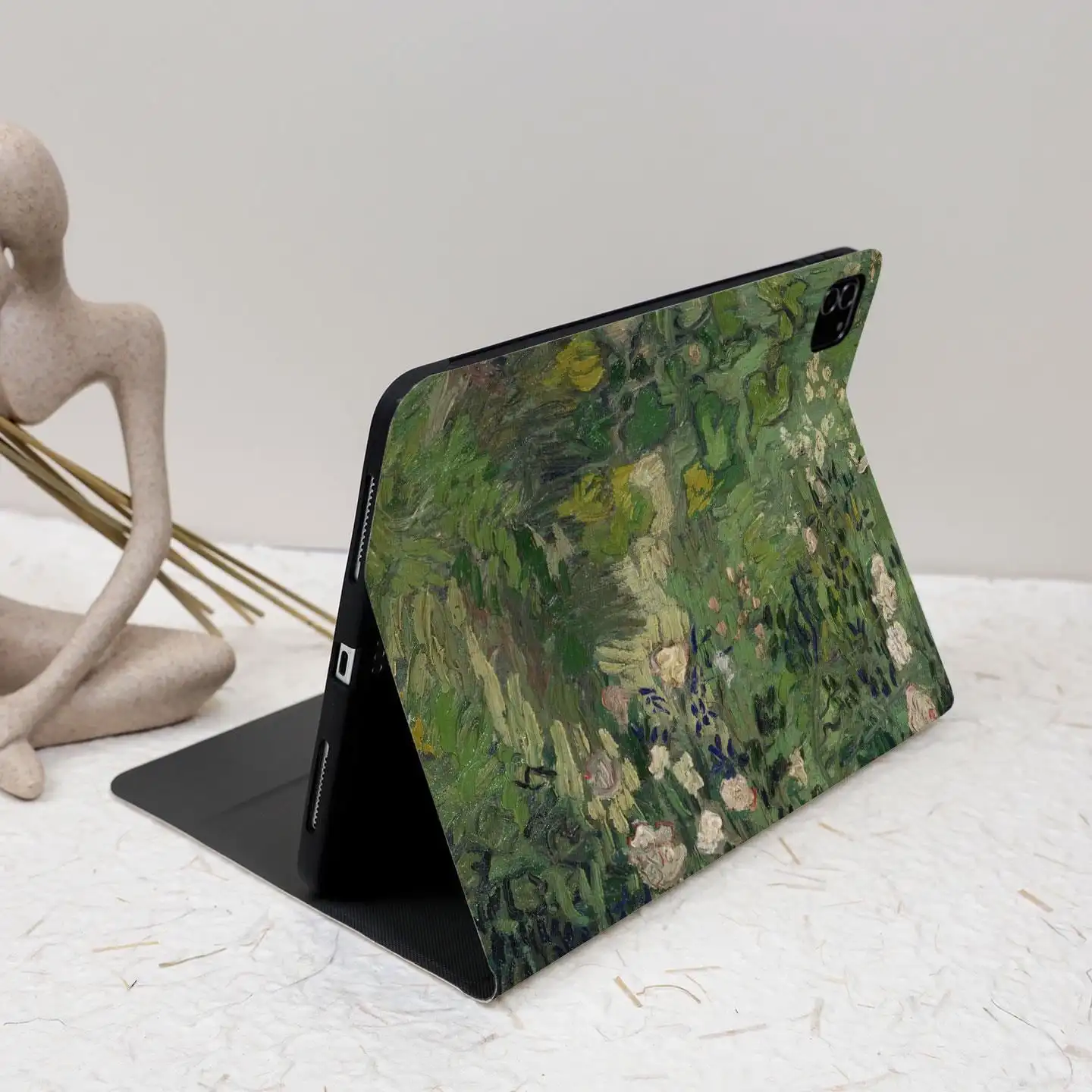 حافظة Van Gogh Roses Draw iPad لجهاز Apple iPad 9.7 بوصة 10.2 بوصة 10.5 بوصة 11 بوصة iPad Air 6 5 4 iPad Mini 7/6/5 iPad Pro 2022 2021 2020