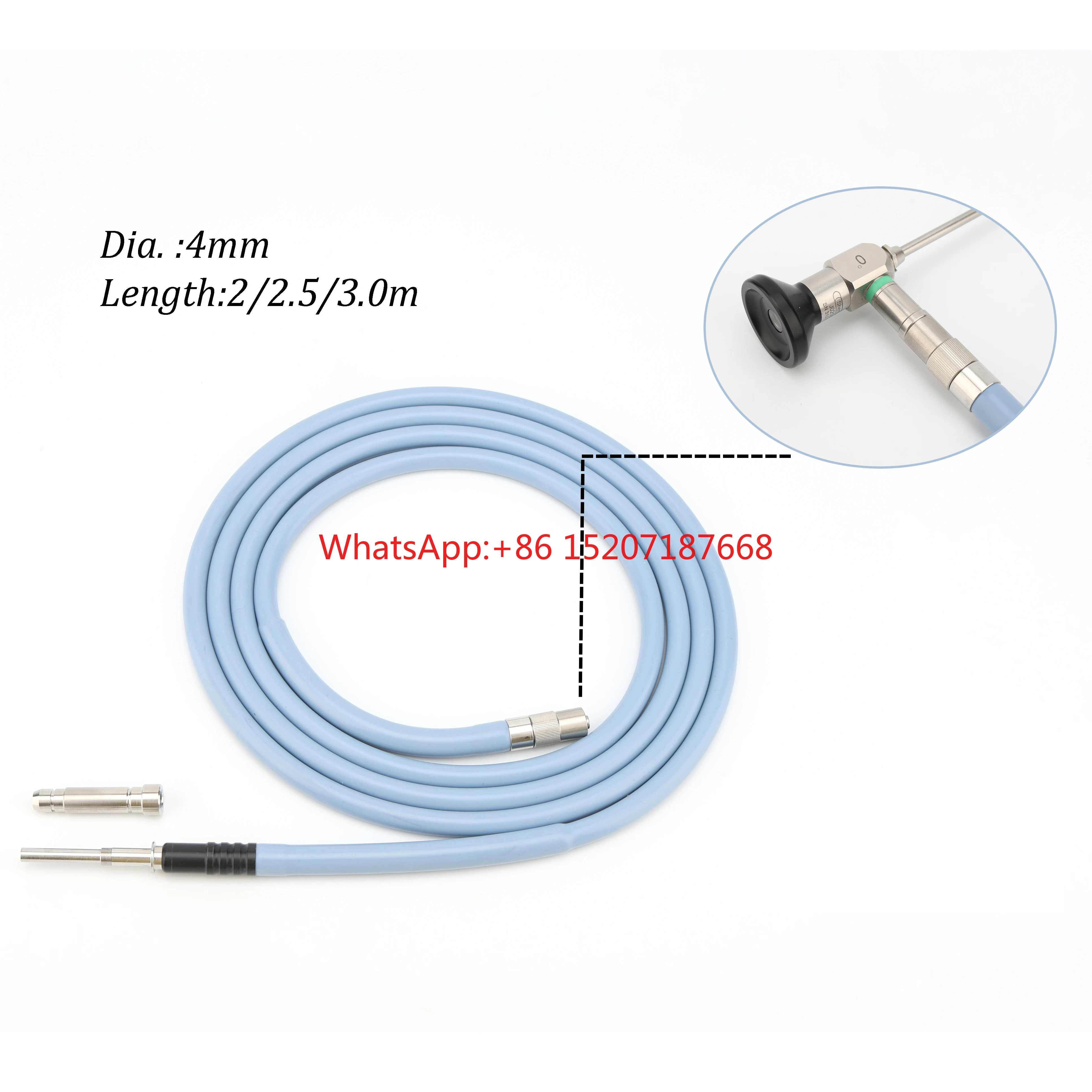 

Hot sales 3.0m/4m/5m Endoscopic Light Guide Cable,surgical instruments optical fiber Cold Light Source