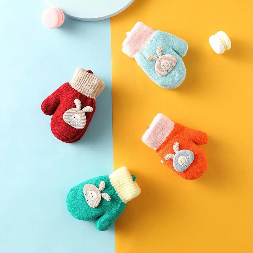 

Autumn Winter Soft Girls Infant Toddler Boys Thickened Knitted Gloves Warm Mittens Baby Mittens