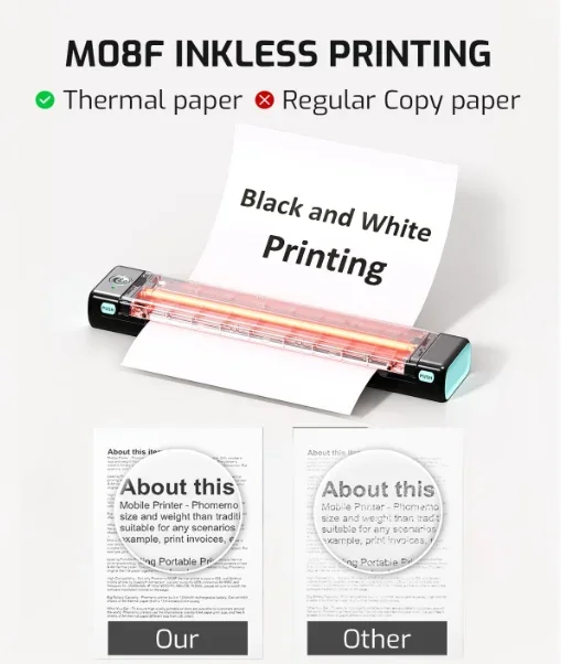 

Новый портативный беспроводной термотрансферный принтер A4 2026 года с Bluetooth для ежедневного использования