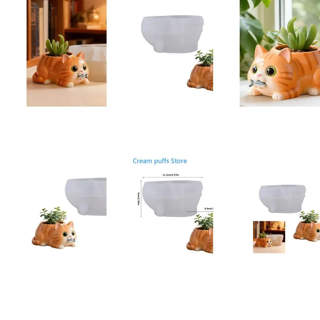 50LE Stylish Cats Silicone Mold for Crafting Unique Resin Containers