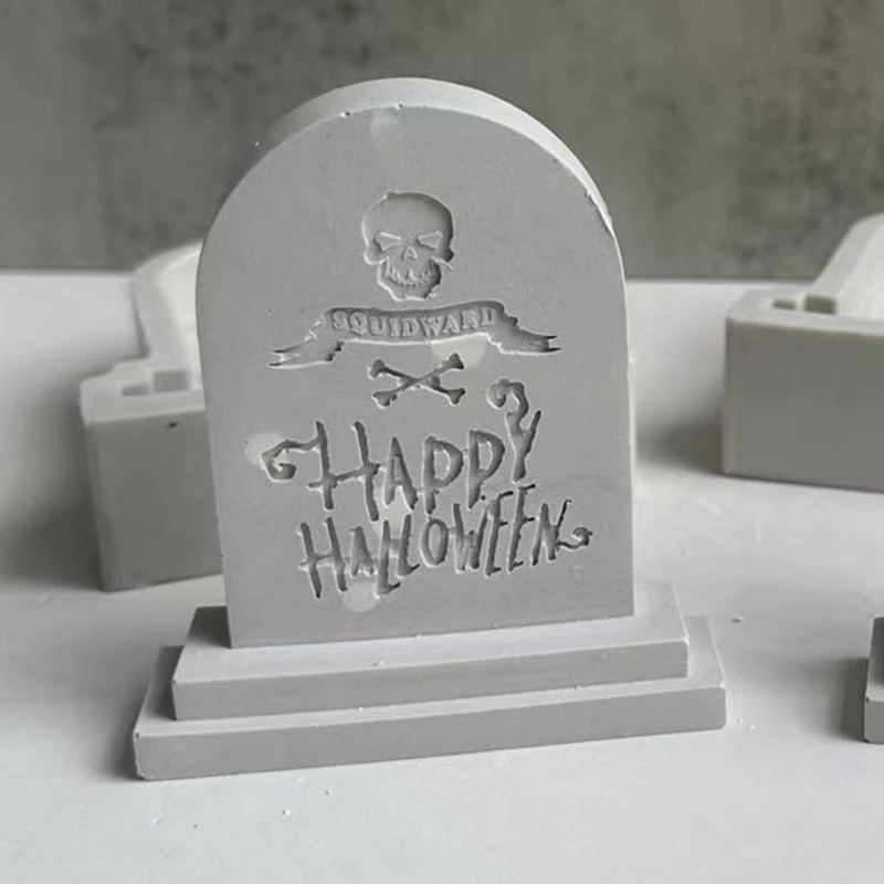 Halloween Tombstone Epoxy Resin Mold Non-stick Scented Silicone Mold Halloween Tombstone Epoxy Resin Mold Non-stick