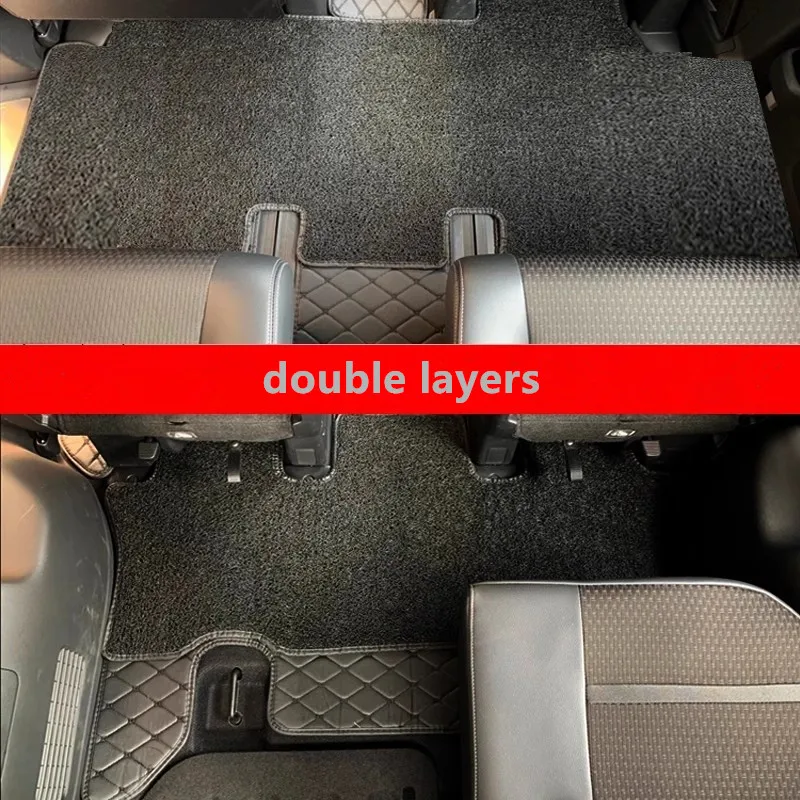 Custom full set car floor mats for Right hand drive Honda STEPWGN Stepwagon e:HEV 2023 2022 7 seats double layers carpets rugs