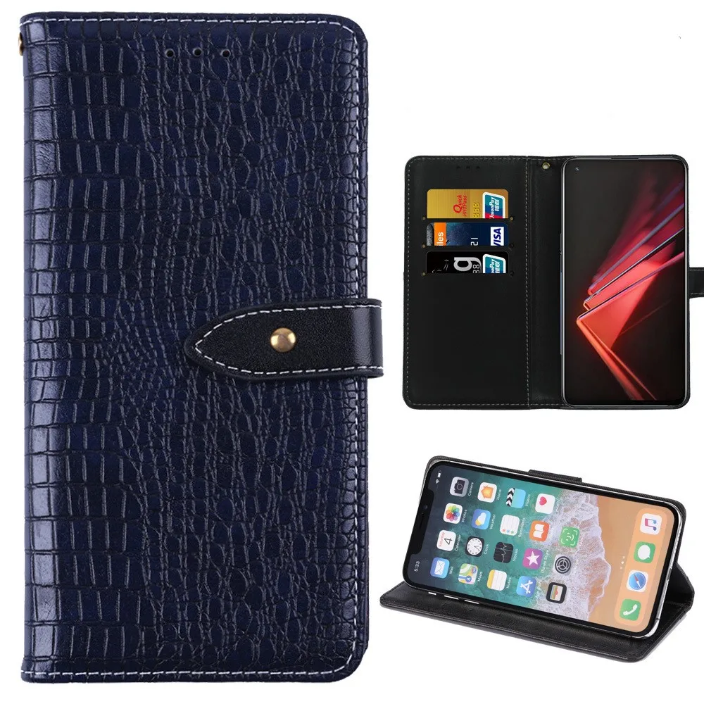 For Blackview Oscal Pilot 3 Flip Case Crocodile Pattern PU Leather Cover Conque For Blackview Oscal Pilot 3 Fundas