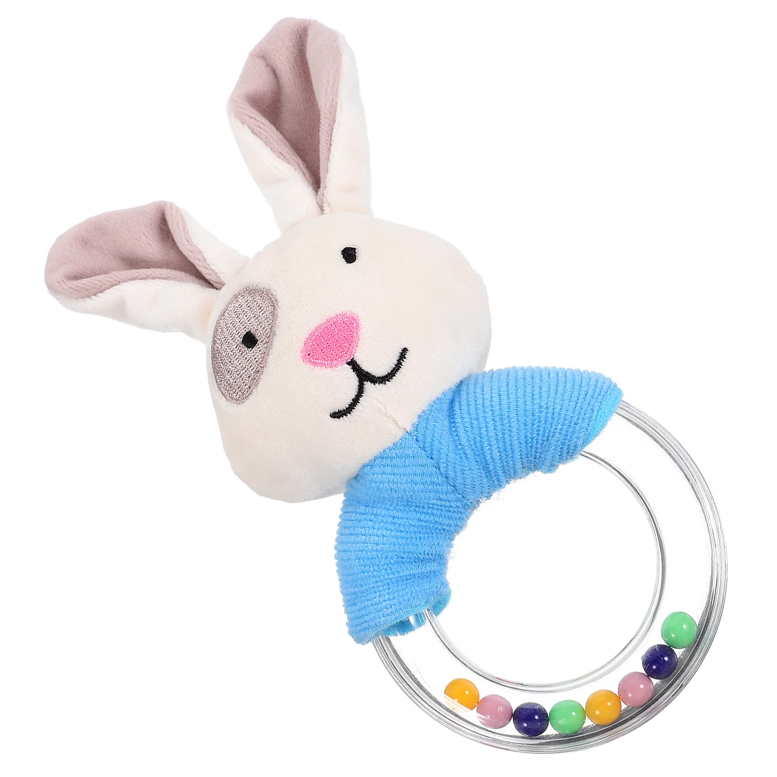 Peuterspeelgoed Bunny Knuffeldier Pluche Handbel Silicagel Schattig