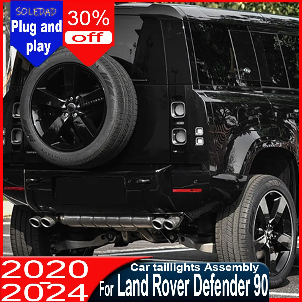 For Land Rover Defender 2020 2021 2022 Taillight Rear Brake High Lights Led Tail Lamp Turn Signal Reverse Warming Light