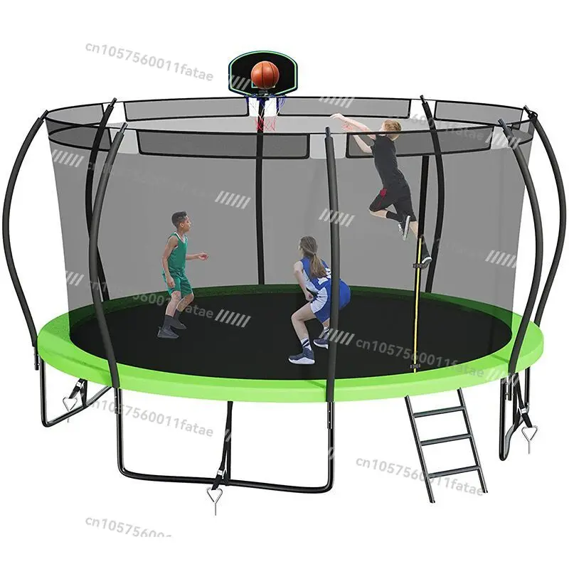 Trampoline Children's Indoor Outdoor Square Household Commercial Adult with Protective Net Large Basketball Jumping