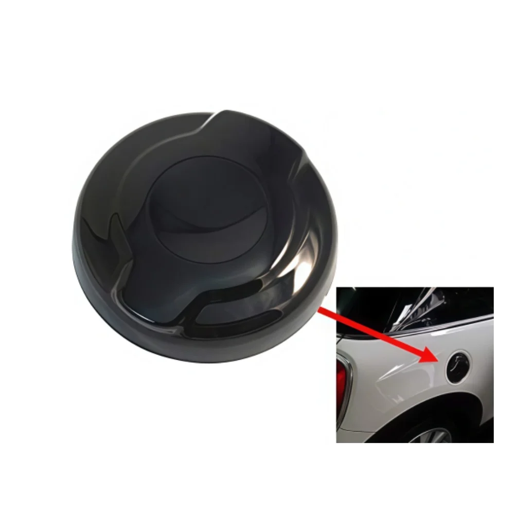 For Car Exterior Styling Fuel Tank Cap Cover Car Fuel Door Sticker Glossy Black Finish Double-sided Tape Included